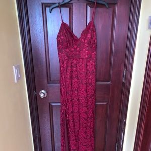 Red Lace Prom Dress